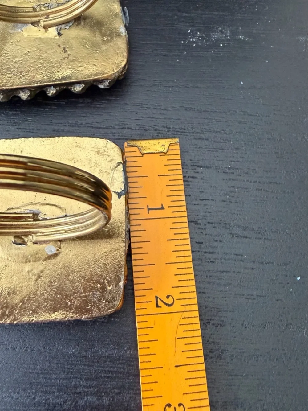 Amber Square Vintage-Style Cabochon napkin rings or (Set of 6)